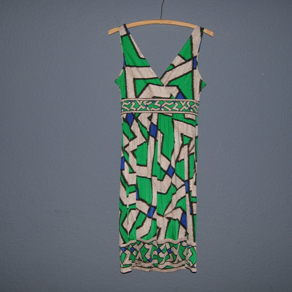 DIANE VON FURSTENBERG Green Ophelia Dress sz 2 Women's - Picture 6 of 8